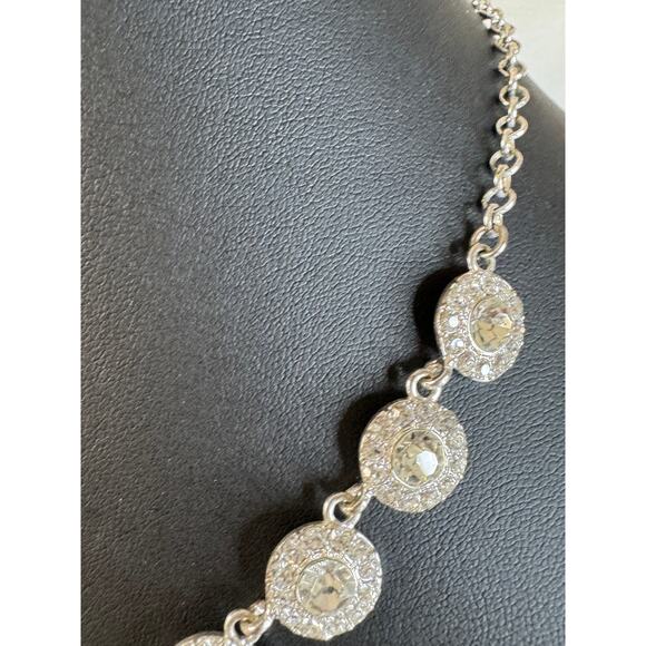 Silver toned and rhinestones necklace 16” & 3” ext - Picture 15 of 15